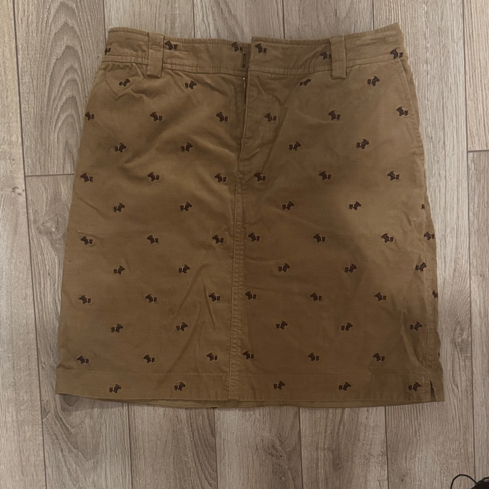 Lilly Pulitzer Tan Mini Skirt with Pattern